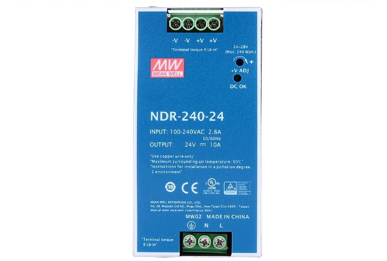 安全快充，一手掌握！明緯金屬殼帶線充電器